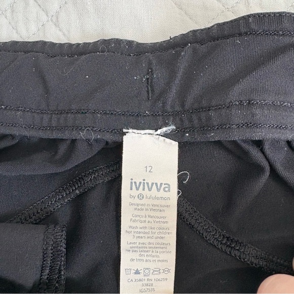 Lululemon Ivivva Black Activewear Joggers - Picture 2 of 6